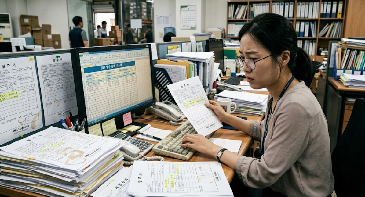 발주서 수동 기입